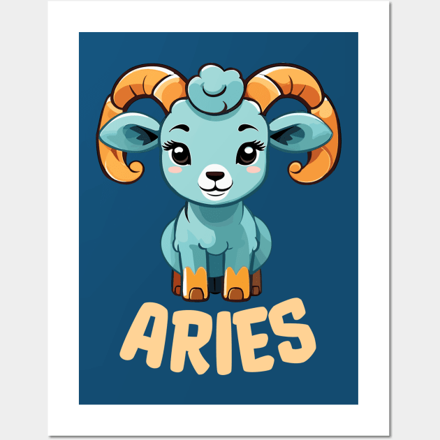 Aries Zodiac Sign Wall Art by ElCrocodel